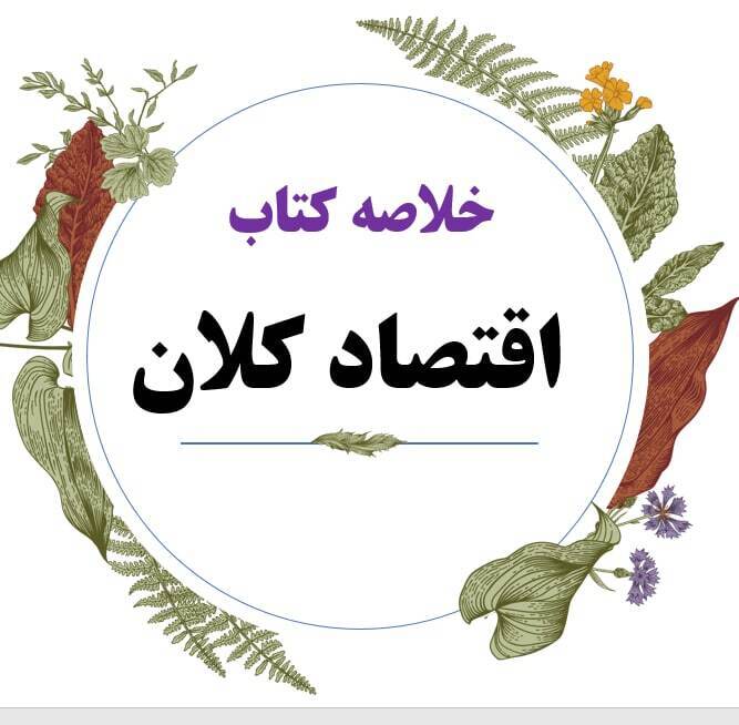  خلاصه مفید کتاب اصول علم اقتصاد 2 ( اقتصاد کلان) / نویسنده دکتر مهدی تقوی / دانشگاه پیام نور 