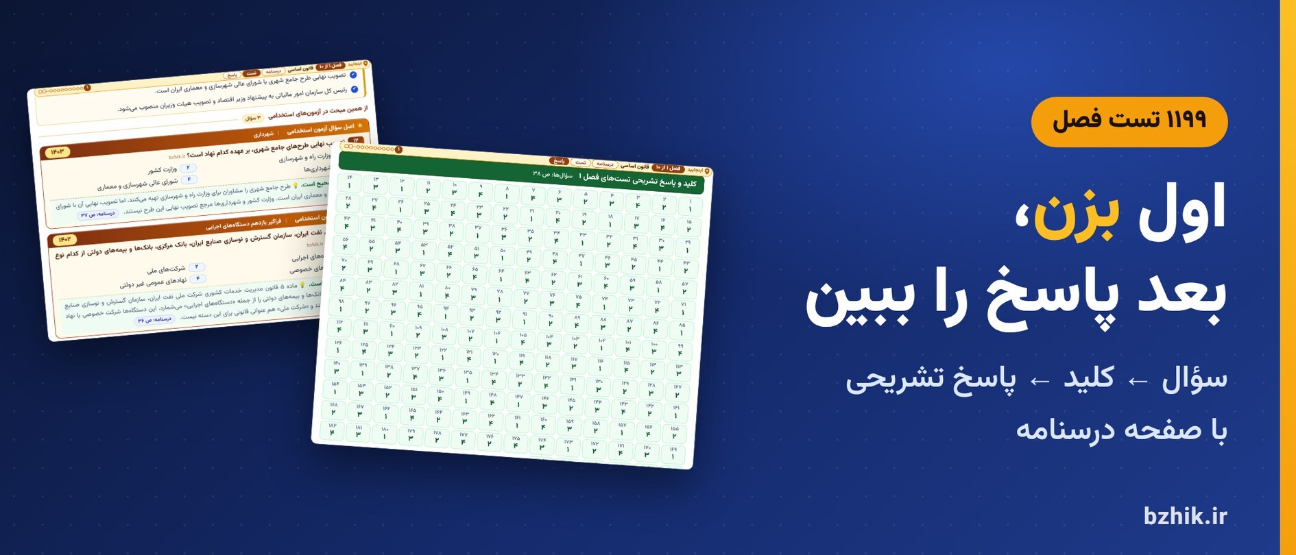  تست فصل به فصل اطلاعات عمومی و دانش اجتماعی با کلید و پاسخ تشریحی و نشانی درسنامه 
