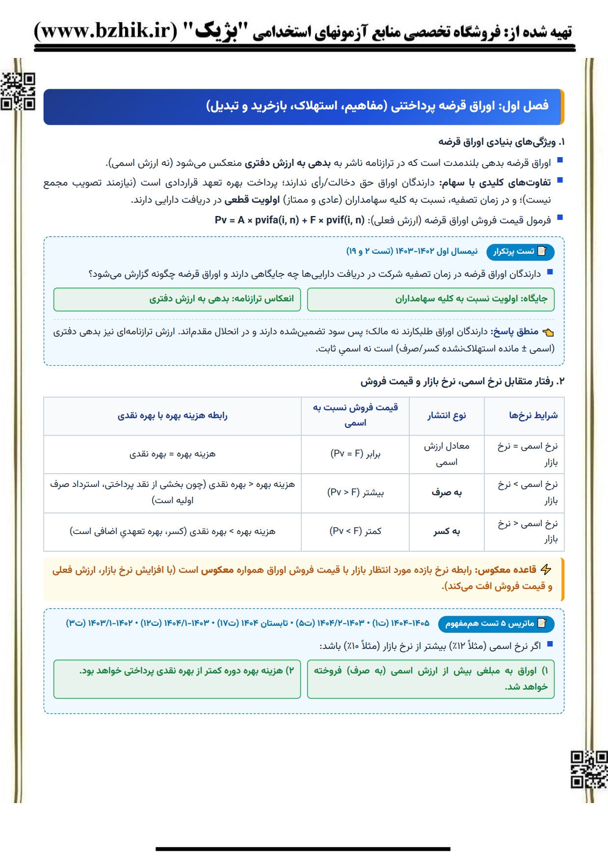 فایل دانلودی خلاصه فصول کتاب حسابداری میانه ۲ عبدالکریم مقدم — کد درس ۱۲۱۴۰۲۳ پیام نور