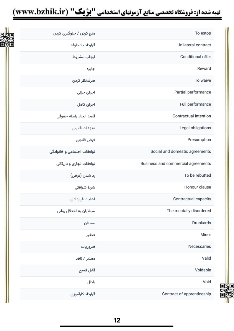 دانلود pdf بانک واژگان متون حقوقی مارتین هانت — کد درس ۱۲۱۲۳۵۳ پیام نور