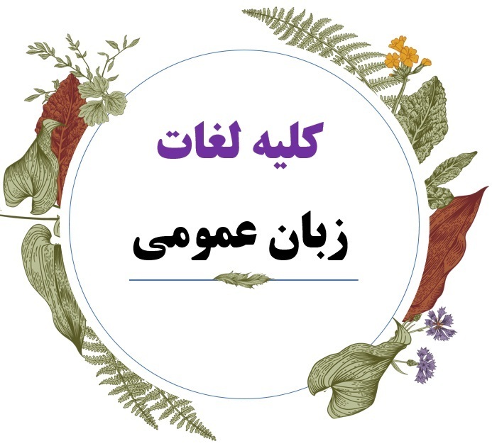  تمامی لغات درس زبان عمومی دانشگاه پیام نور(بر اساس کتاب محمود علی محمدی)/ انتشارات دانشگاه پیام نور سال 1401 